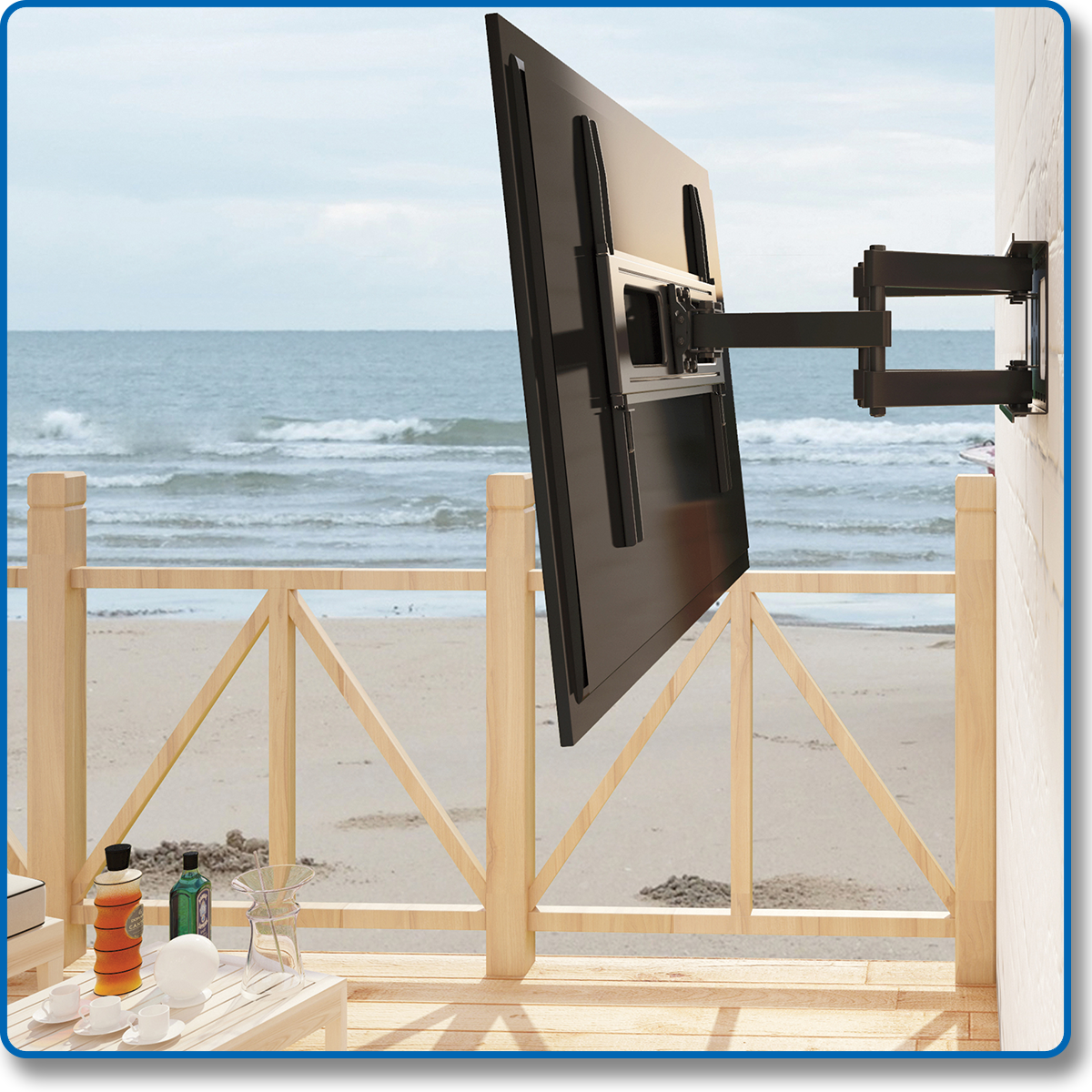 Tripp Lite Outdoor TV Wall Mount FullMotion Swivel Tilt with Fully