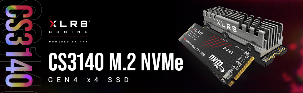 XLR8 CS3140 M.2 NVMe Gen 4 SSD-PNY