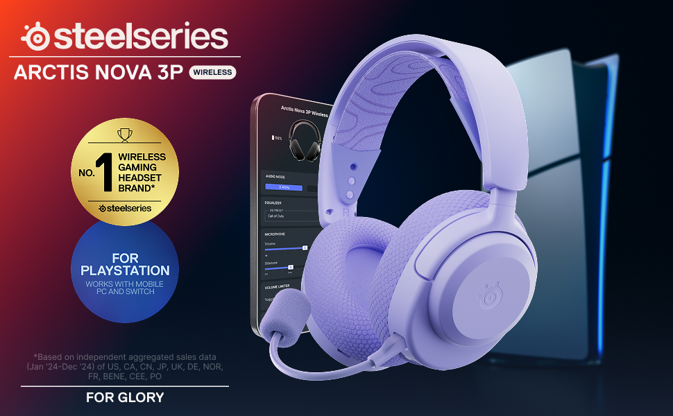 SteelSeries Arctis Nova 3P Wireless Over the Ear Gaming Headset