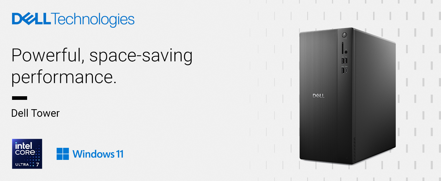 Dell Tower Desktop, Intel® Core™ Ultra 7, 16 GB DDR5, 1 TB