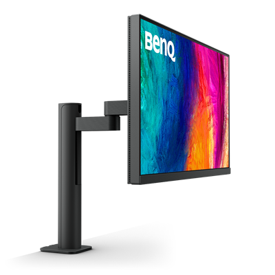 BenQ PD2705UA 27-tommer 4K-skærm til Mac med ergonomisk arm, UHD, sRGB, Rec.709, HDR10, IPS, AQCOLOR-teknologi, USB-C, fabrikskalibreret, farvetilstand, DualView, mørkekammertilstand, animationstilstand, CAD/CAM-tilstand, Hotkey-puck G2, KVM