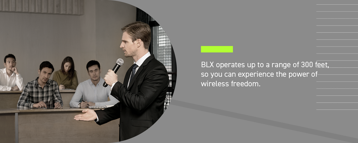 Shure BLX wireless microphone systems for classroom and corporate use
