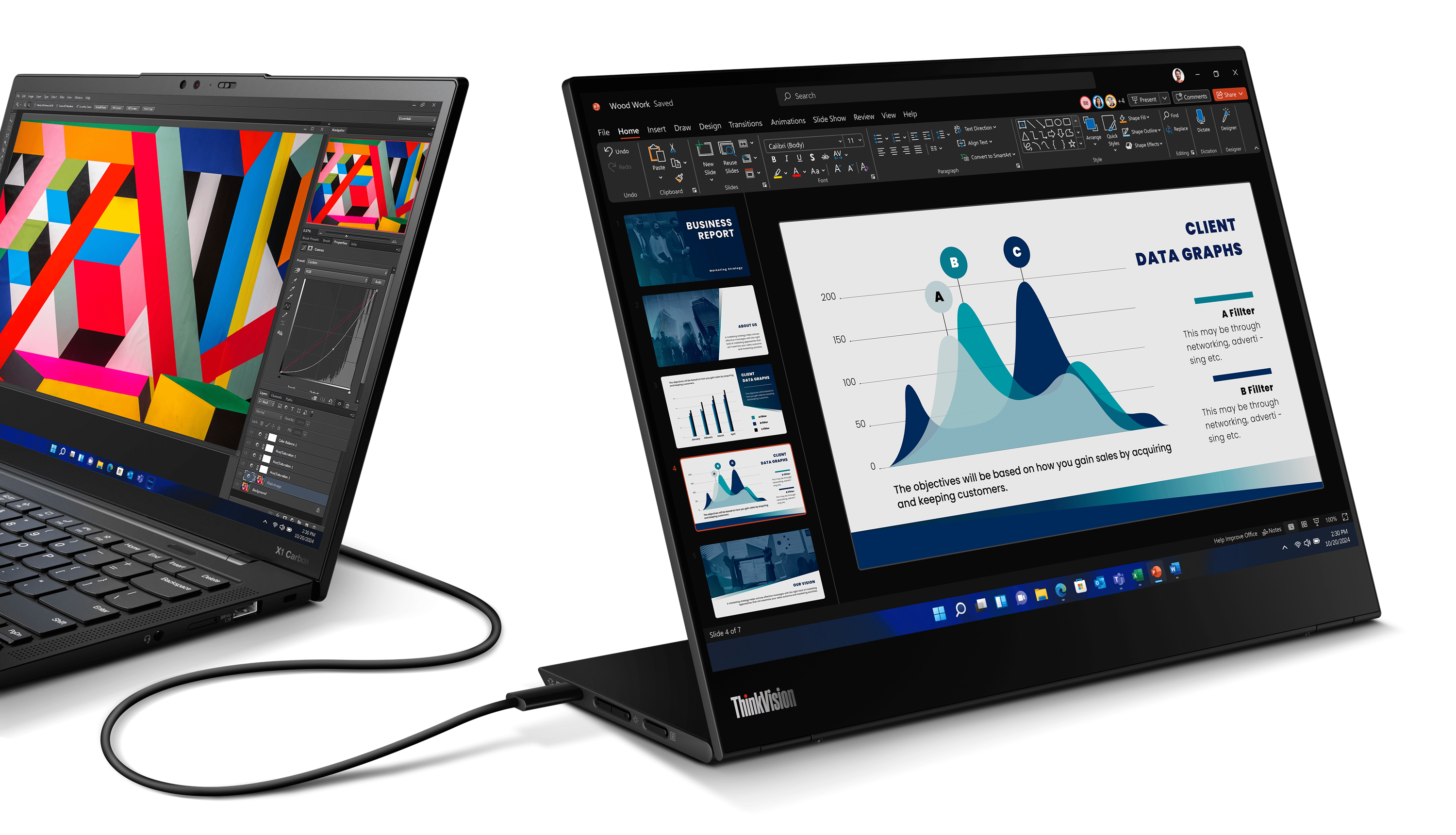 Lenovo ThinkVision M14t Gen 2 - LED monitor - 14