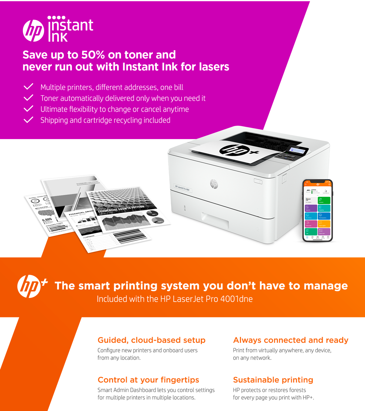 HP LaserJet Pro 3000 3001dw Desktop Wireless Laser Printer - Monochrome -  3G650F#BGJ - Laser Printers 