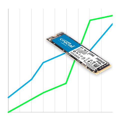 Crucial P1 1TB 3D NAND NVMe PCIe Internal SSD, up to 2000 MB/s -  CT1000P1SSD8