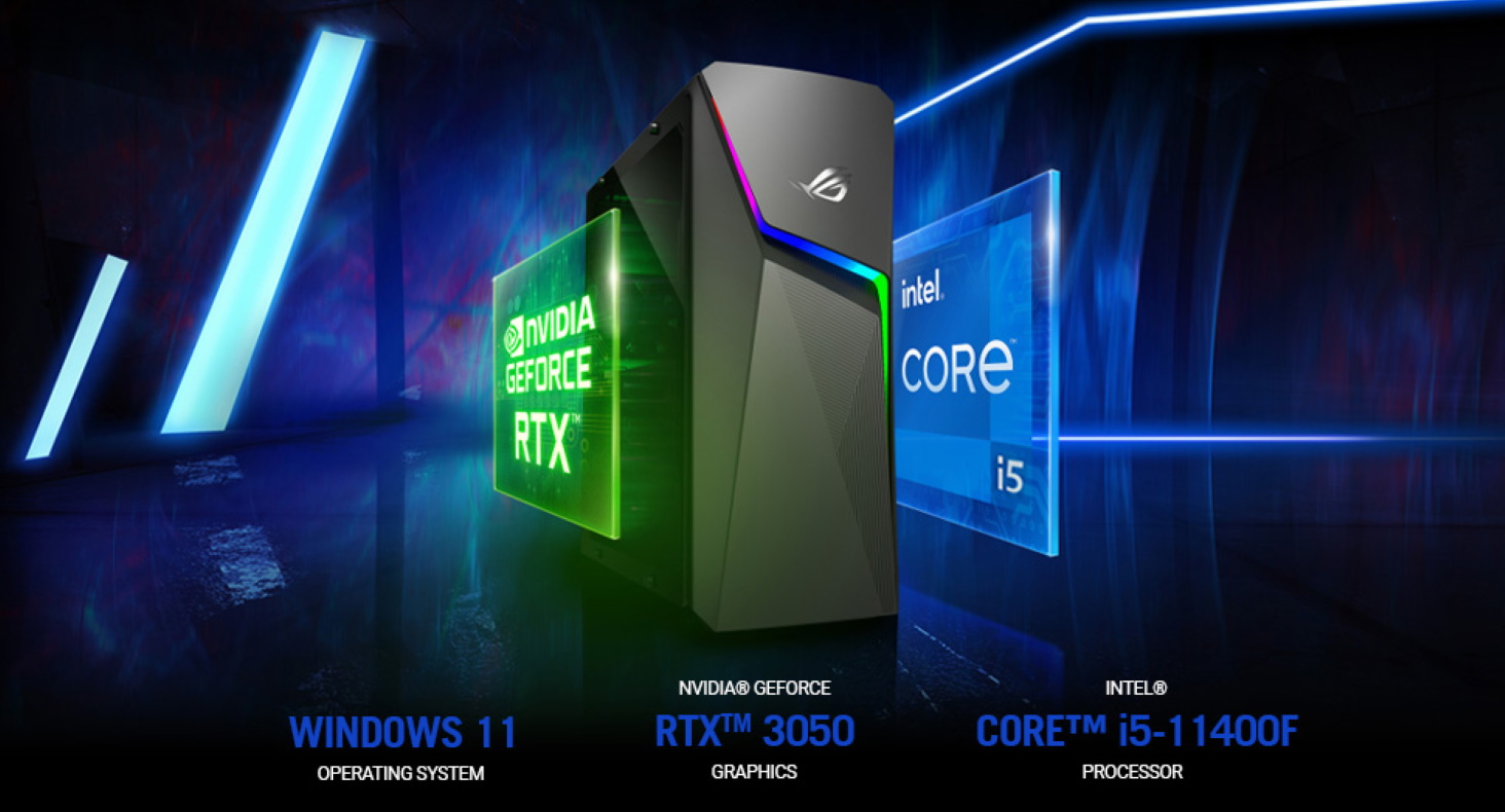 ASUS ROG Strix GT15 Gaming Desktop, Intel Core i7-12700F, NVIDIA GeForce  RTX 3080, 16GB DDR4, 1TB SSD, Windows 11, G15CF-WB786 