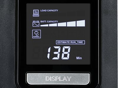 CyberPower's BL1450U Battery Backup UPS has a multifunction, LCD screen that shares the UPS power conditions
