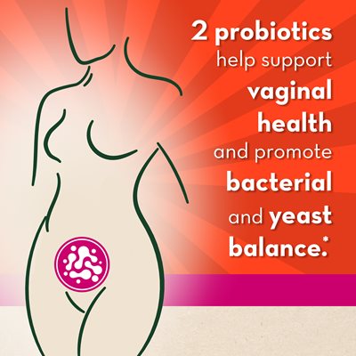 2 probiotics to help support vaginal health and promote bacterial yeast balance