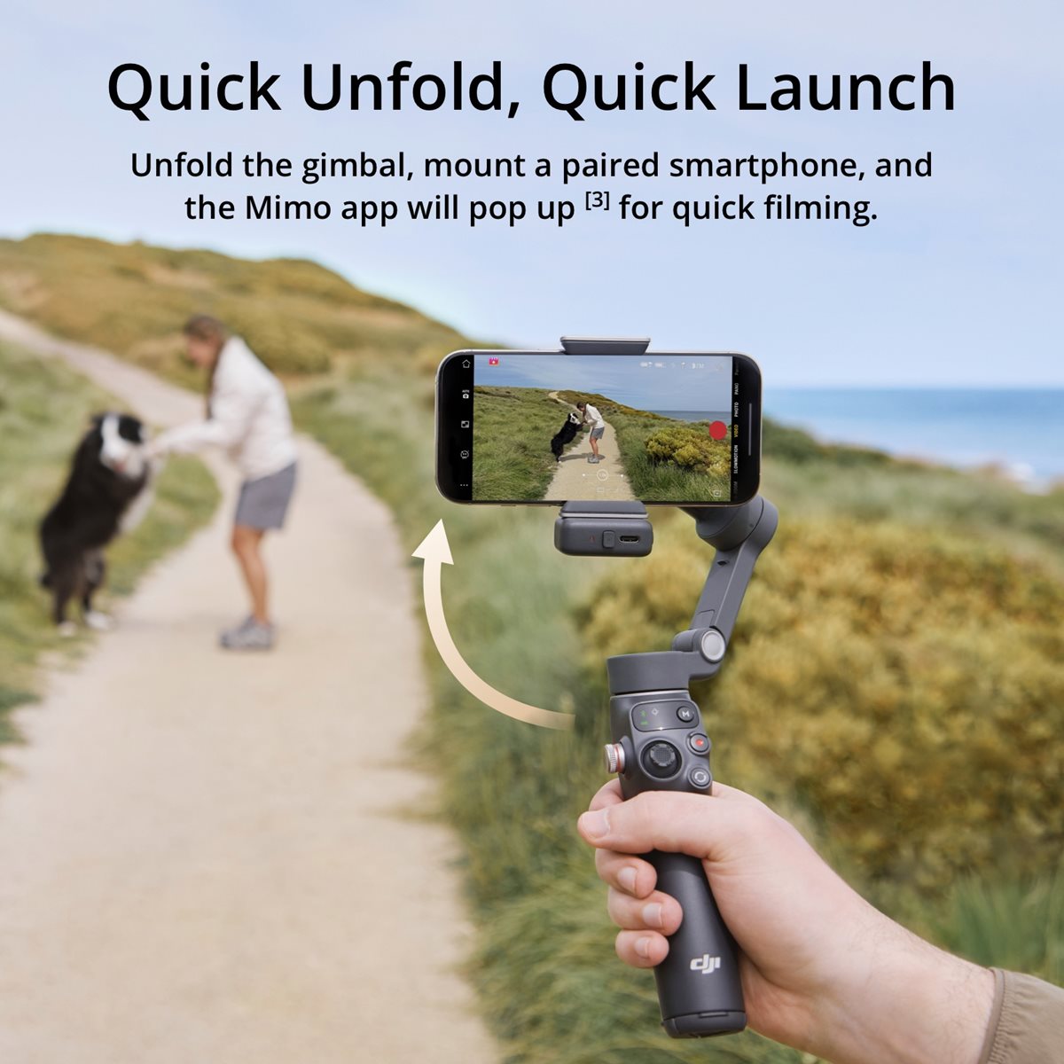 DJI Osmo Mobile 7P Smartphone 3 Axis Gimbal Stabilizer Gray - Open