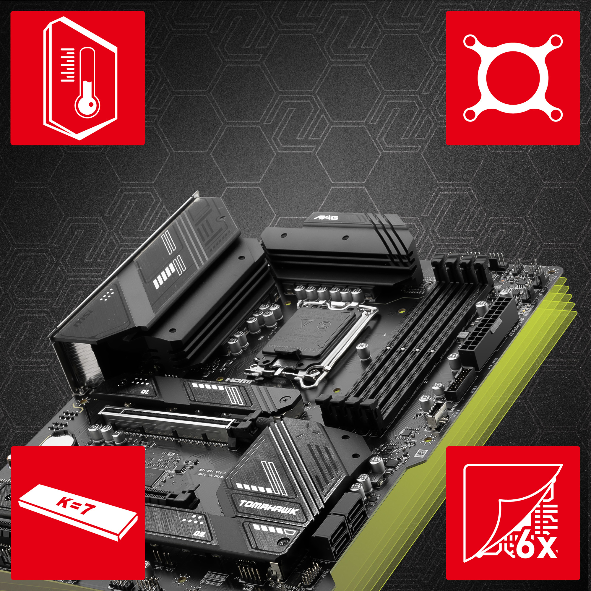 MSI MAG B760 TOMAHAWK WIFI Motherboard ATX LGA1700 Socket B760