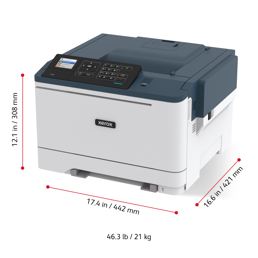 dubbel Wetland hack Xerox C310/DNI - Color Laser Printer Duplex - A4/Legal - 1200 x 1200 dpi -  up to 35 ppm BLK / up to 35 ppm CLR - capacity- 250 sheets | Dell USA