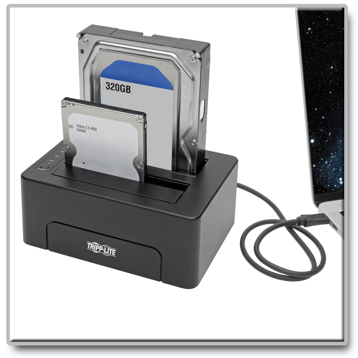 TRIPP LITE U439-002-CG2 USB 3.0 SUPERSPEED TO DUAL SATA EXTERNAL