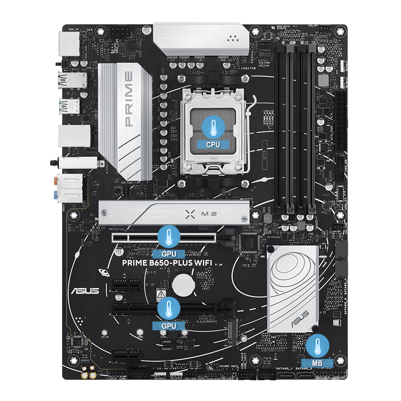 Prime Mainboard mit mehreren Temperaturquellen Bild