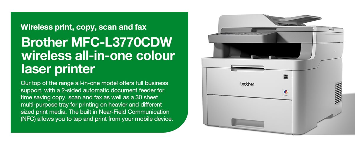 Brother MFC-L3770CDW wireless all-in-one colour laser printer