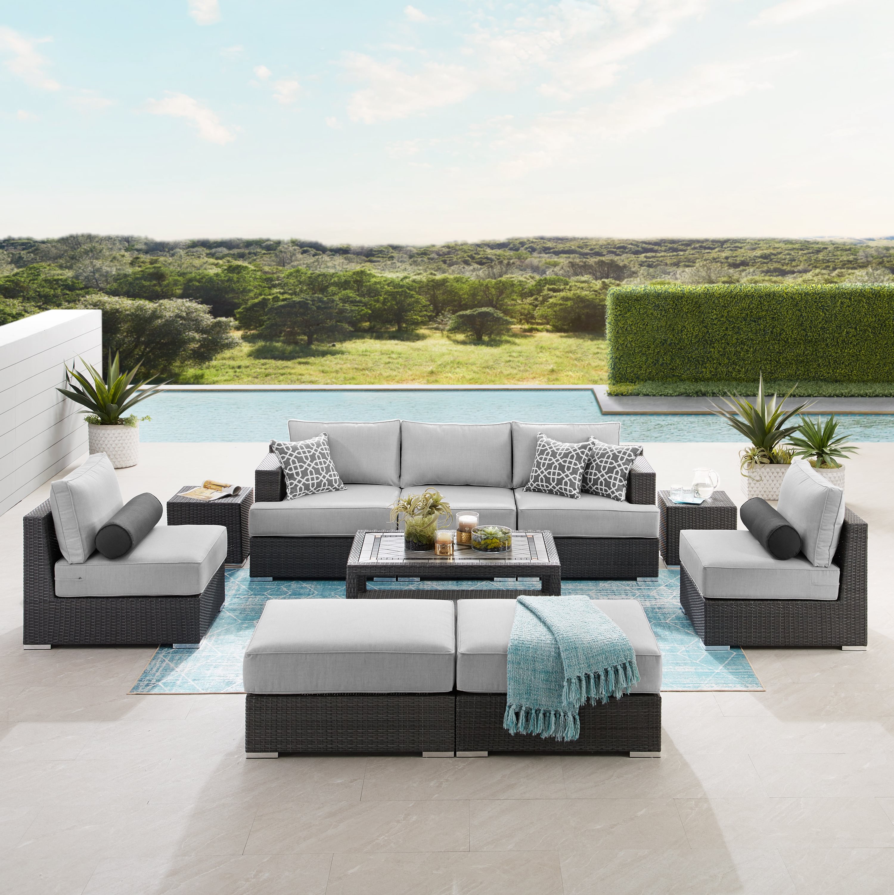 Sirio Niko 10-piece Outdoor Patio Modular Seating Set | Costco