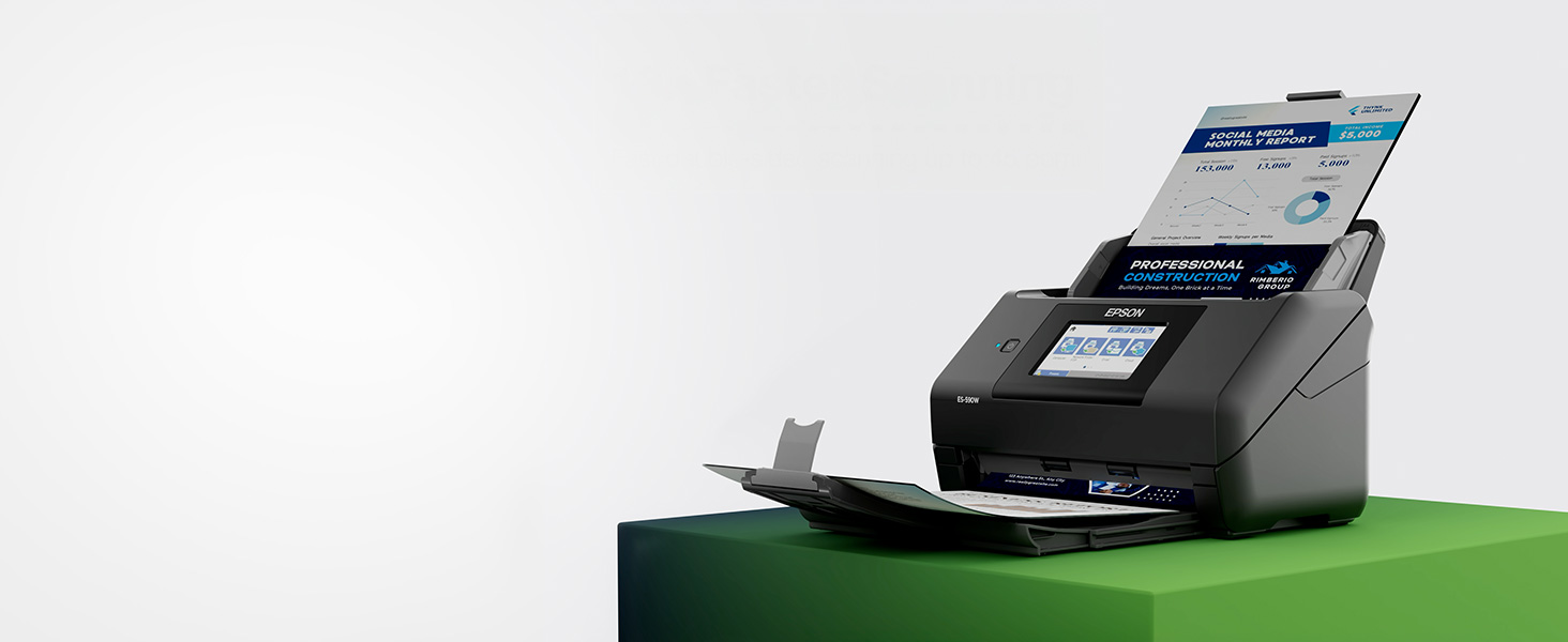 WorkForce ES-590W Wireless Desktop Color Duplex Document Scanner