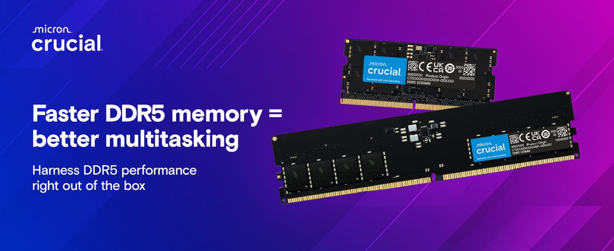 メモリー Crucial DDR5-5600 16GBx2 (32GB) Crucial 32GB DDR5 RAM Kit (2x16GB), 5600MHz (or 5200MHz