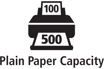 600-sheet plain paper capacity