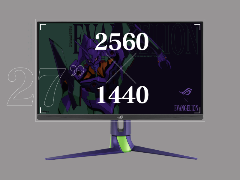ASUS ROG Strix 27” 1440P EVA EDITION HDR Gaming Monitor (XG27AQM-G) - QHD  (2560 x 1440), Fast IPS, 270Hz, 0.5ms, Extreme Low Motion Blur Sync, G-SYNC