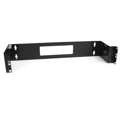 Wall mount a patch panel or network switch while providing hinged access to the back of the device(s)