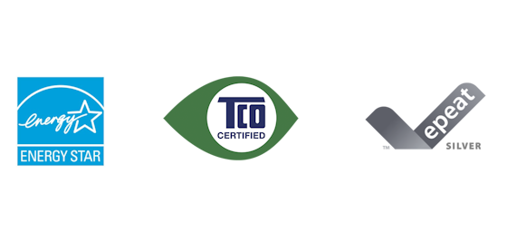 Epeat Silver, ENERGY STAR, TCO CERTIFIED-Logos