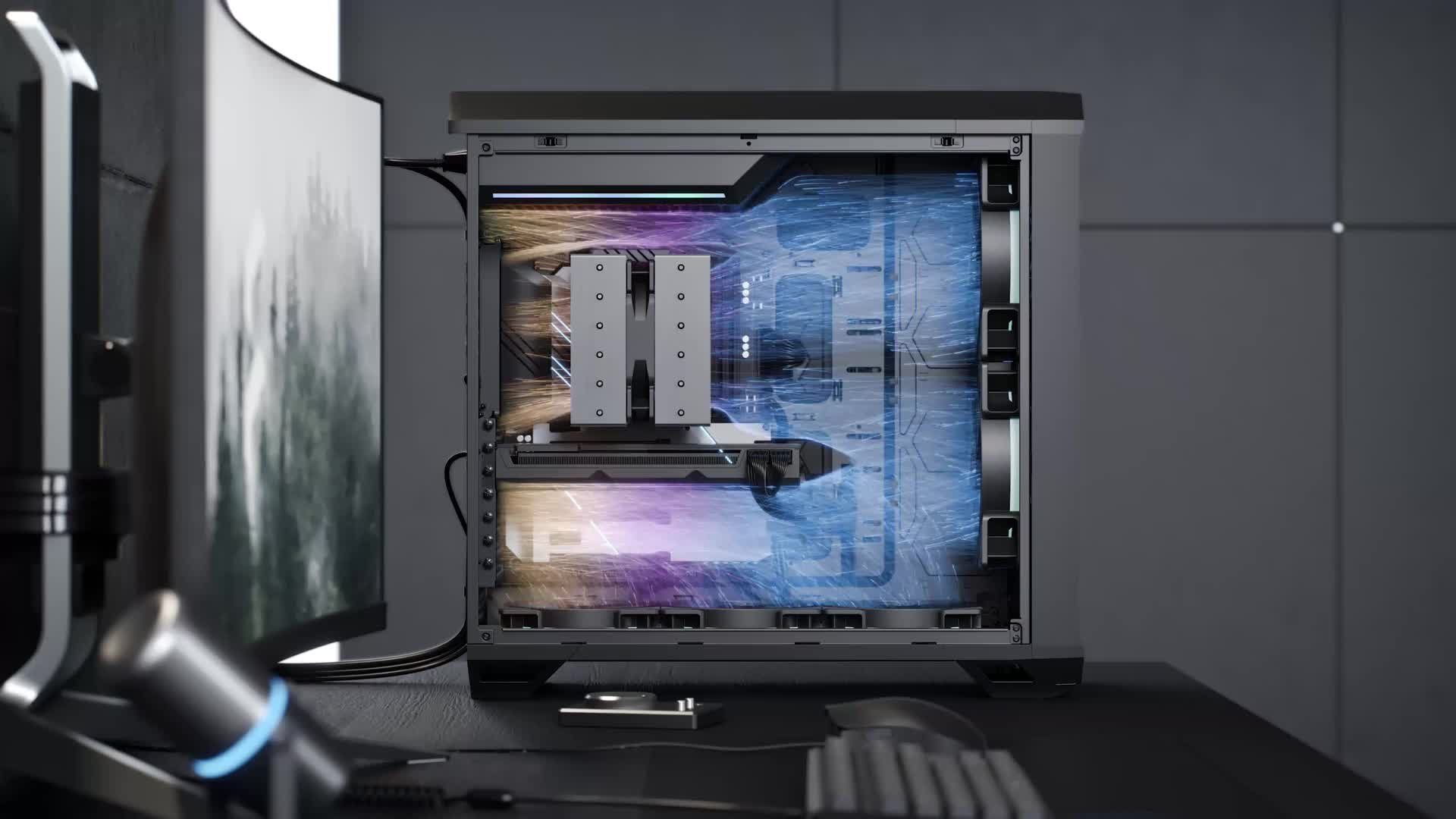 Fractal Design Torrent RGB Black E-ATX Tempered Glass Window High-Airflow  Mid Tower Computer Case 