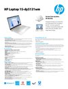 HP Laptop 15-dy5131wm datasheet