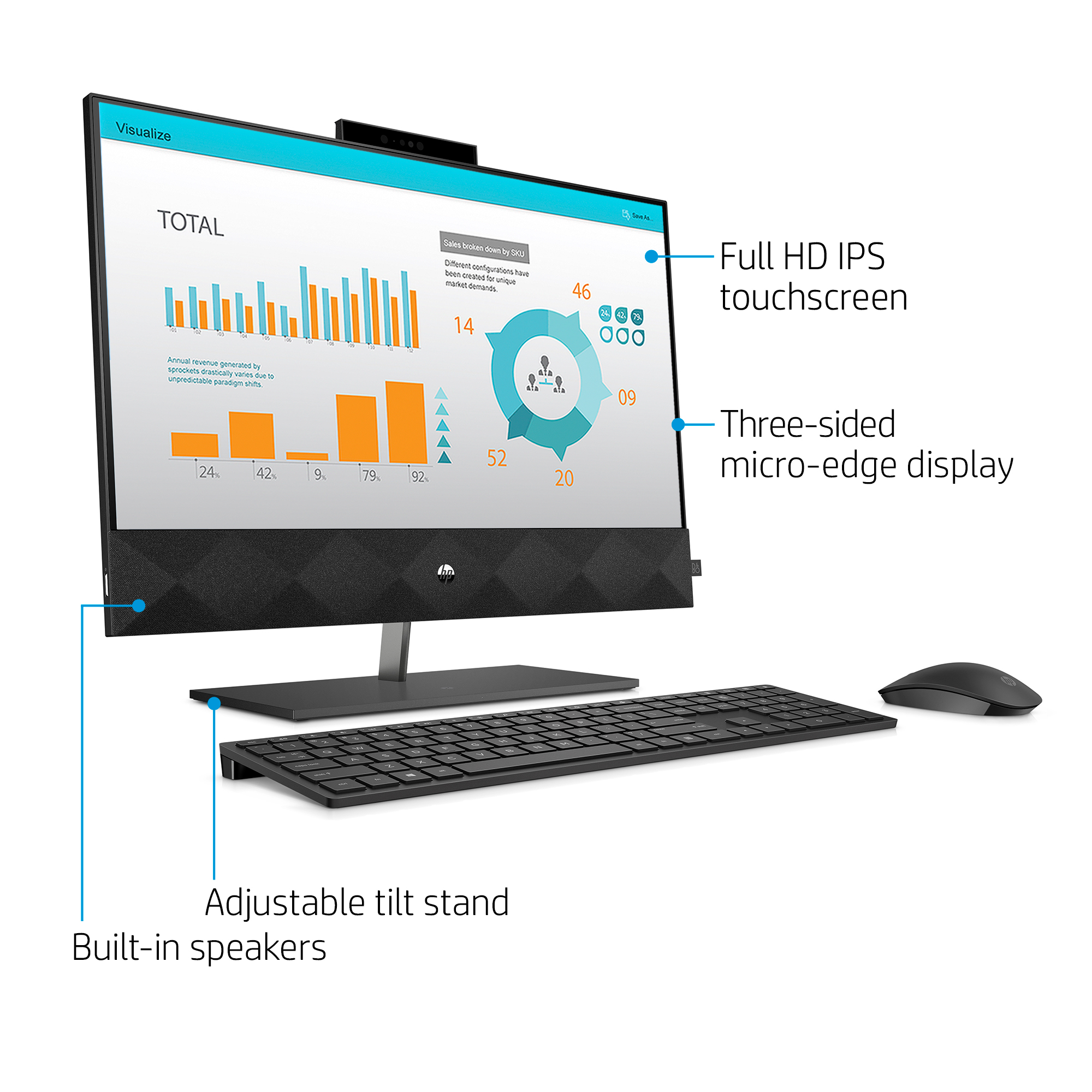 HP Pavilion 24-k0024 i5, 12GB RAM, 256GB SSD, 23.8
