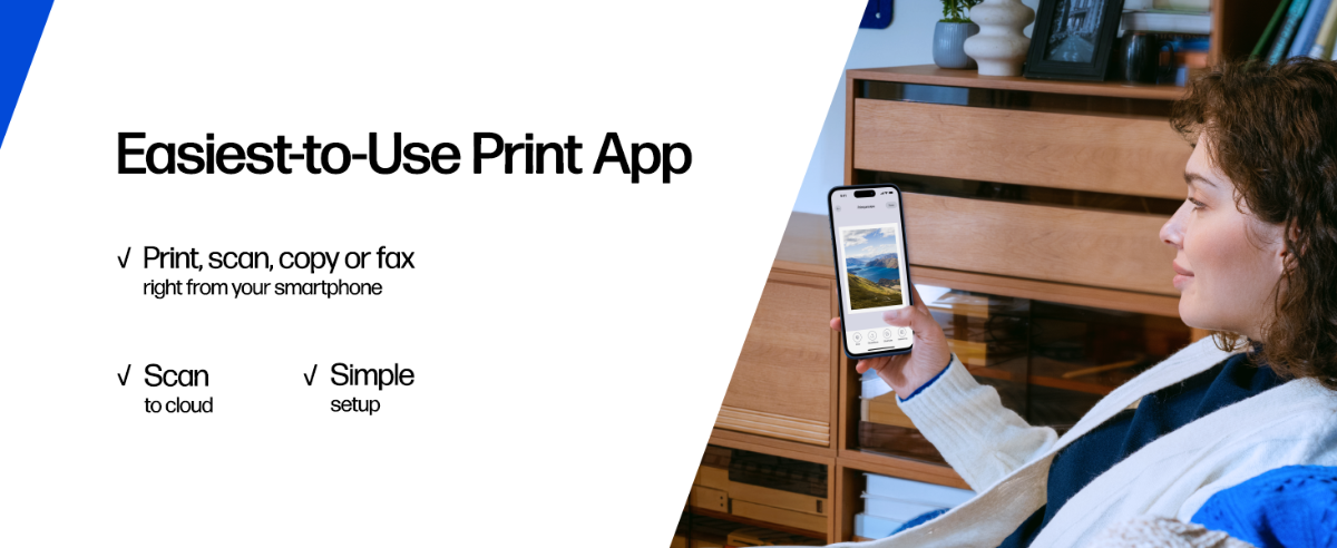 HP Smart App—the easiest-to-use print app to print, scan, copy, or fax from your smartphone with simple setup and cloud scanning