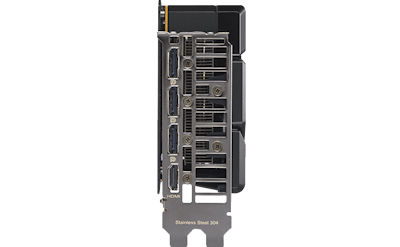 Head-on view of I/O port bracket