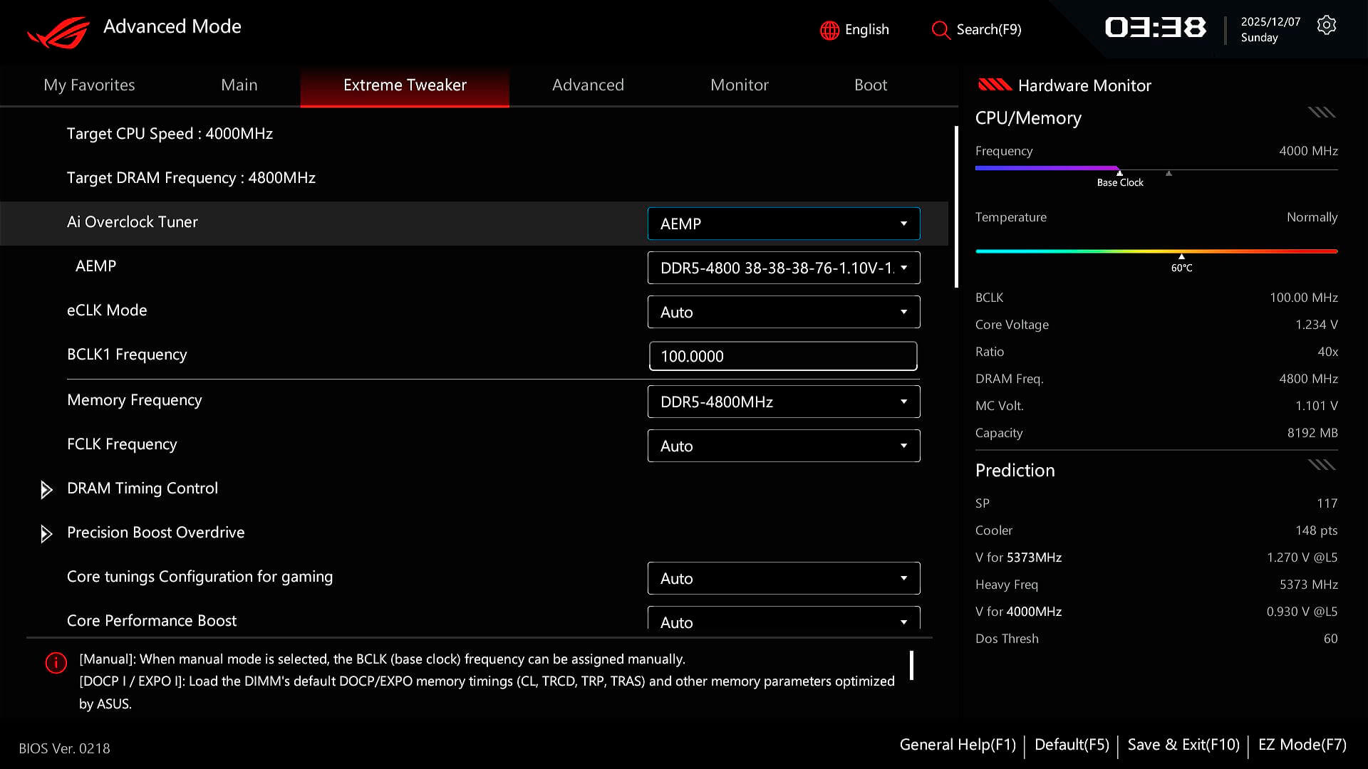 EMP BIOS UI Bild