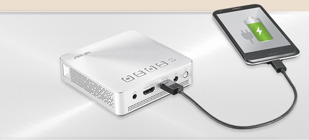 Asus S1 Silver Portable LED Projector, 854 x 480, 1000:1, 200 ANSI