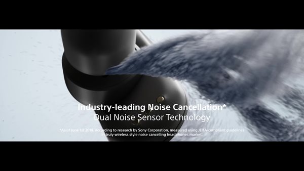 thumbnail video image 2 of Sony WF-1000XM3 True Wireless Noise-Canceling Bluetooth Wireless Earbuds- Black, 2 of 16