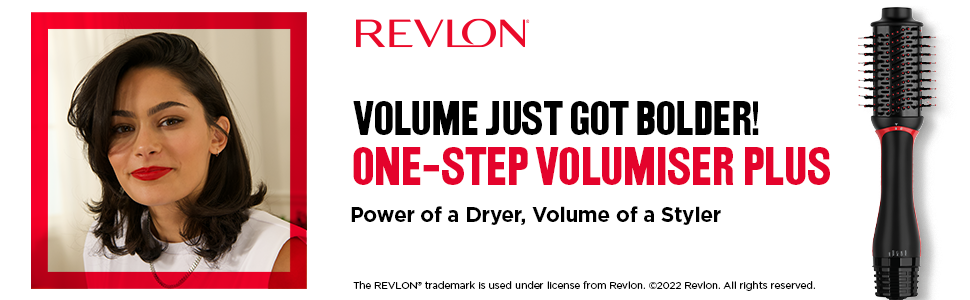 Revlon One-Step Volumizer PLUS Ceramic Hair Dryer and Hot Air Brush, Black