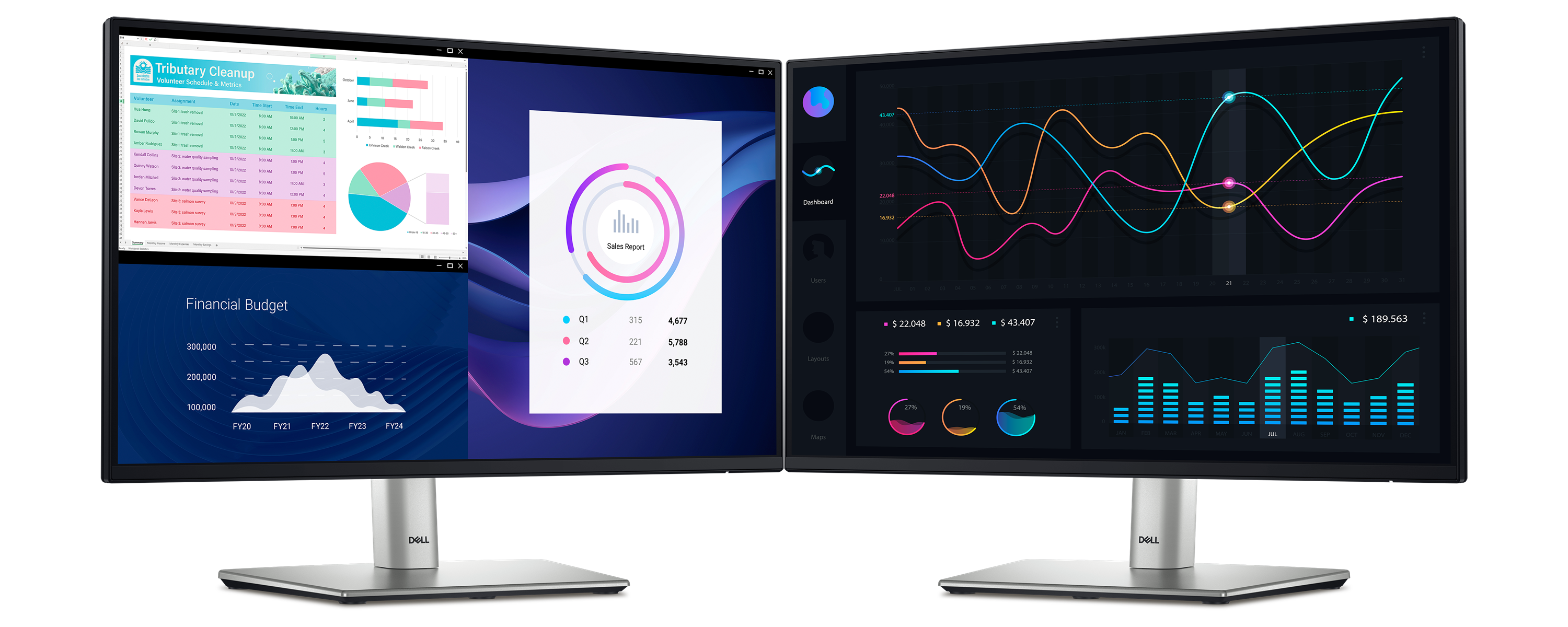 Dell P2225H - LED monitor - Full HD (1080p) - 22