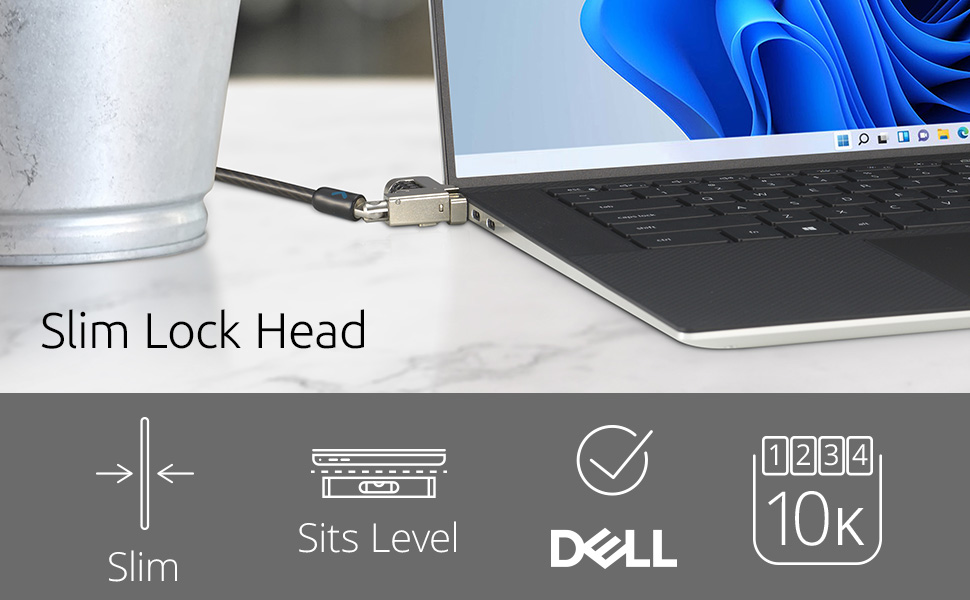 Kensington Slim N17 2.0 security cable lock for wedgeshaped slot