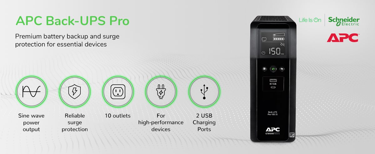 APC Back-UPS Pro BR Series BR1500MS Front view