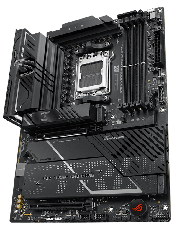 Das ROG Strix X870E-H ist bereit, in Lichtgeschwindigkeit zu starten.