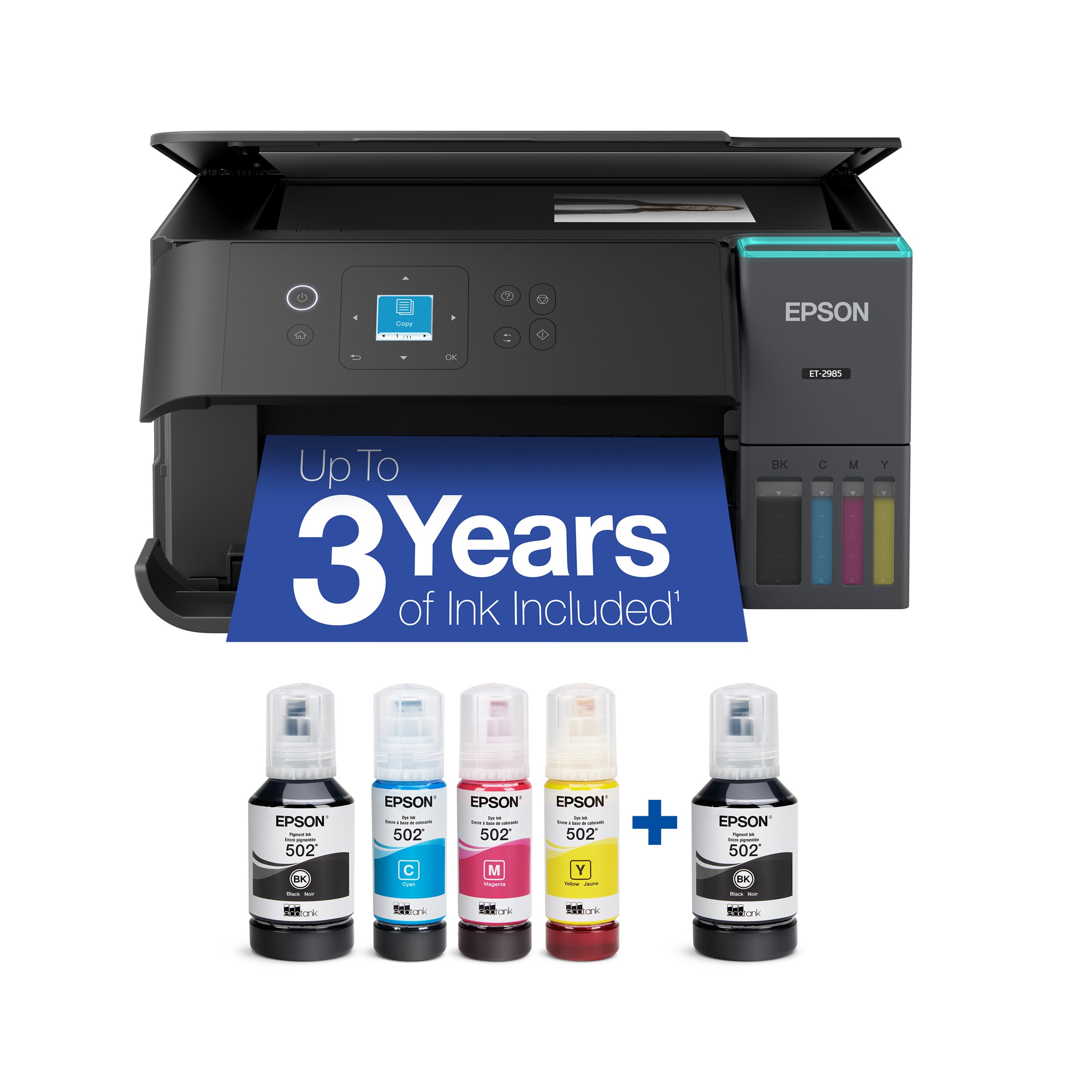 slide 1 of 7, show larger image, ecotank et-2985 printer