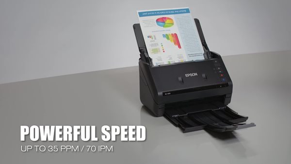 thumbnail video image 2 of Epson Workforce ES-400 II Color Duplex Desktop Document Scanner, 2 of 8