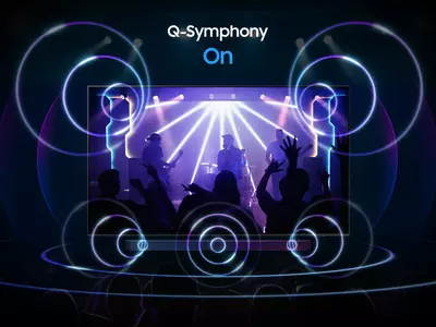 Samsung Q-Symphony Samsung TVs and soundbars play together in perfect harmony