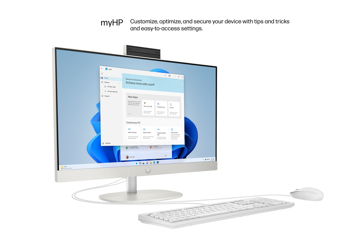 HP 23.8" All-in-One Desktop PC.