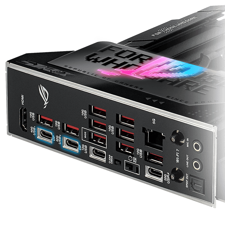 Das Strix X870E-E verfügt über ZWEI USB4® PORTS