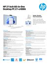HP 27 inch All-in-One Desktop PC 27-cr0006 datasheet