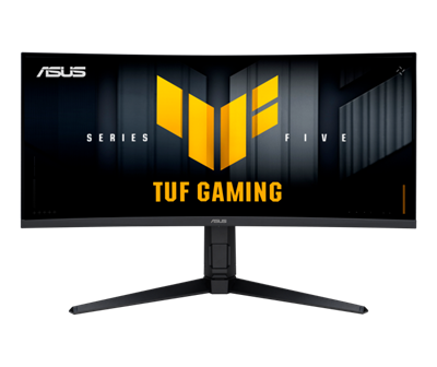 TUF Gaming Series 5 - VG34WQL5A Gaming Monitor – 34-inch, WQHD (3440 x 1440), dual mode (WQHD 200 Hz or HD 400 Hz), Curved design, Fast VA, ELMB™ SYNC, 0.5 ms (GTG), VESA DisplayHDR™ 400, Ergonomic stand, DisplayWidget Center, Gaming AI