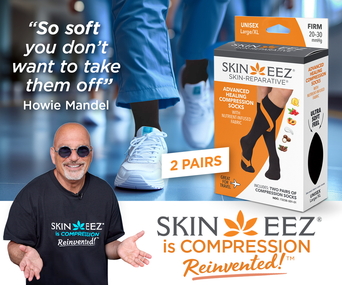 Skineez Medical Grade Advanced Healing Compression Socks, 2 Pack