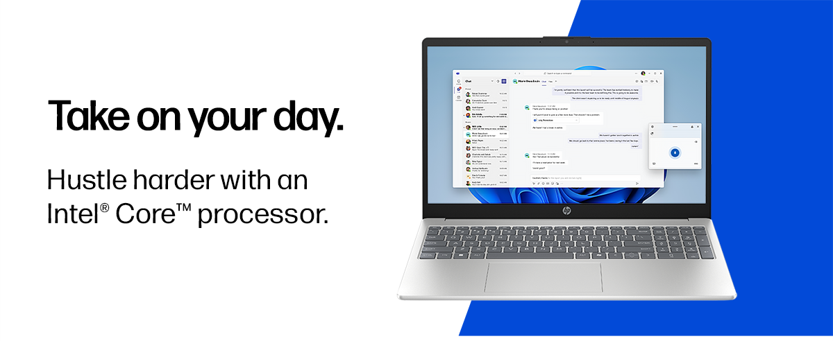 Laptop user voice typing in Teams app