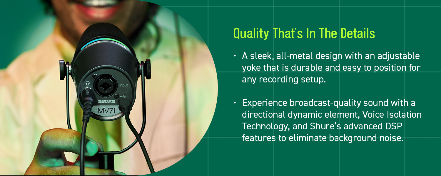 Shure MV7i Microphone - Thumbnail 3