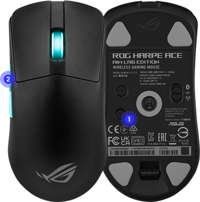 ASUS ROG Harpe Ace Aim Lab Edition (マウス) Asus ROG Harpe Ace Aim Lab Edition - Wireless Gaming Mouse - us