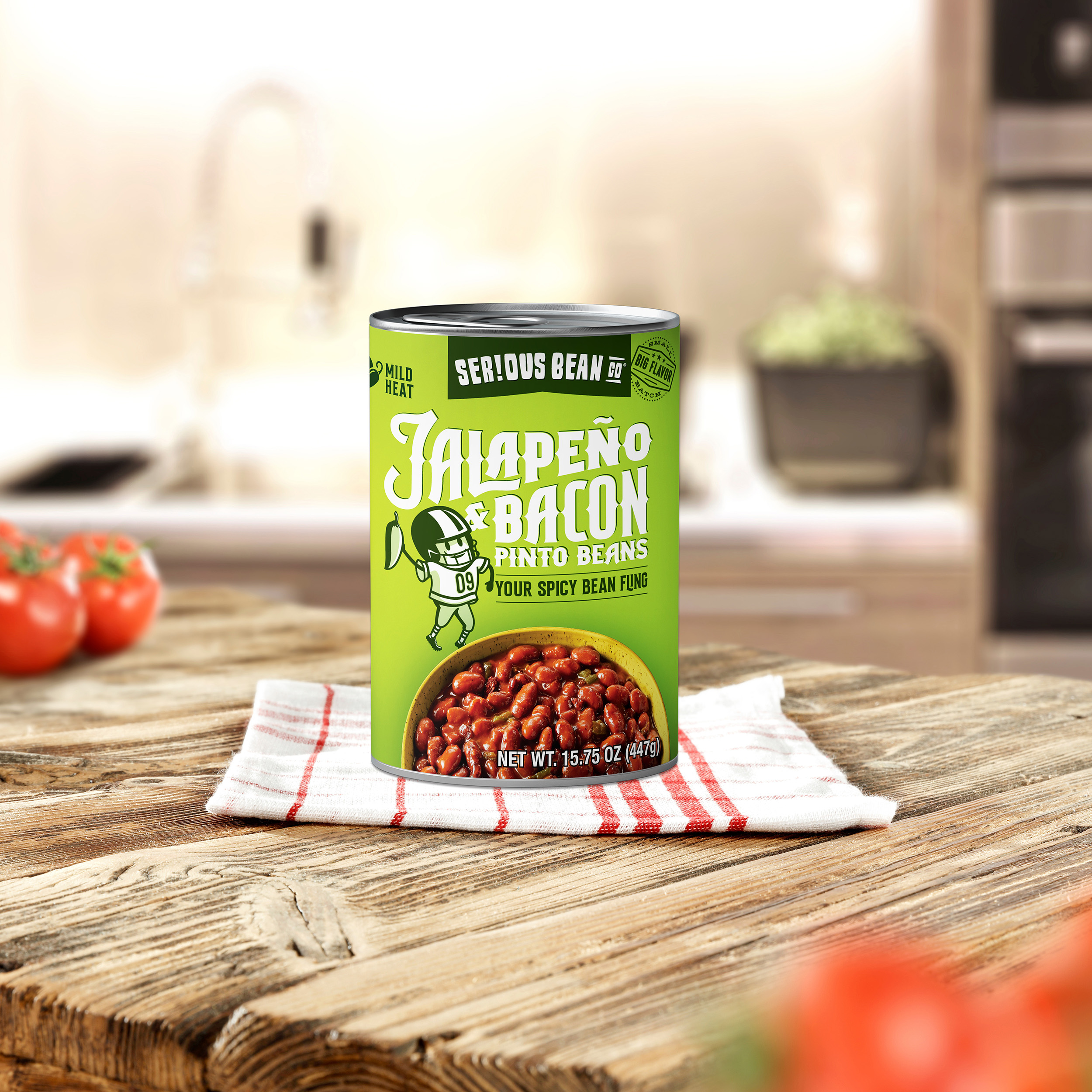 SERIOUS Bean Co Sweet & Smoky Chipotle Pinto Beans, 4-pack